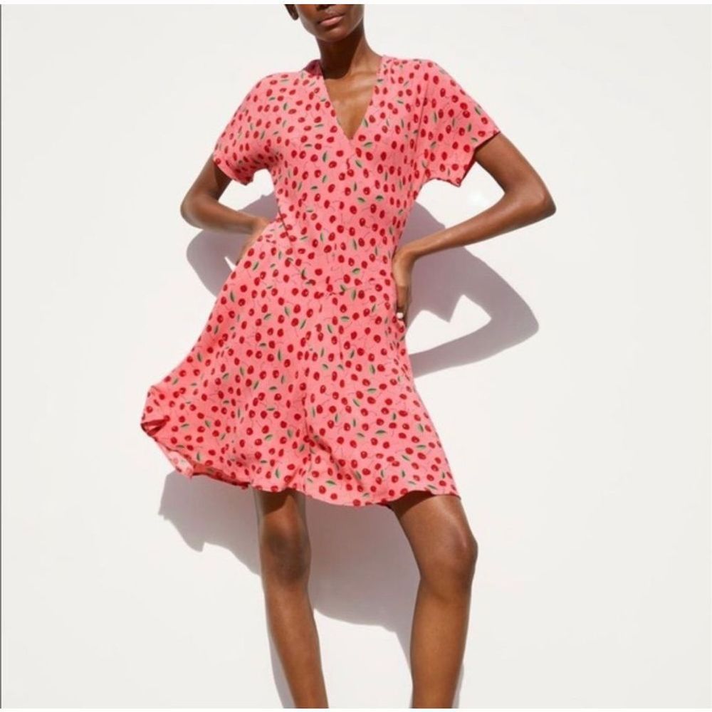 Zara Cherry Print Mini Dress M